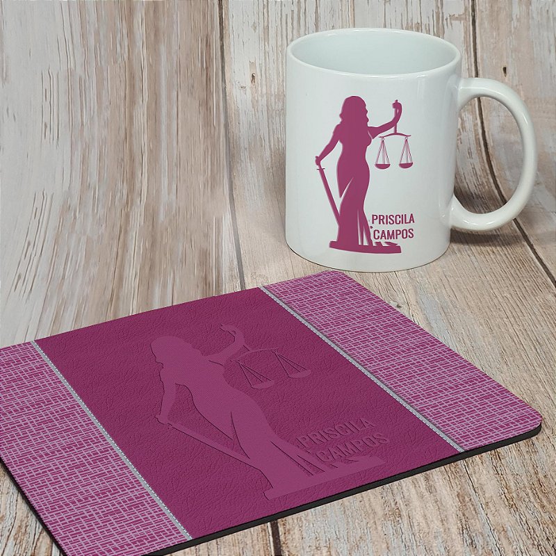 KIT DE ESCRITÓRIO PERSONALIZADO | CANECA PERSONALIZADA + MOUSE PAD PERSONALIZADO
