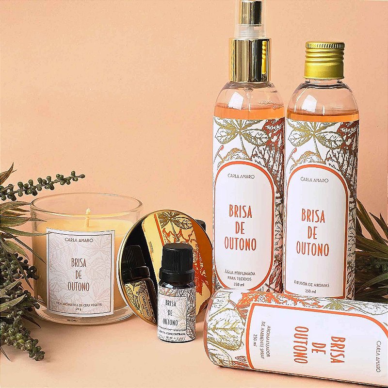 Aromas para Casa Premium | Brisa de Outono | Família Olfativa Cítrico Amadeirado | Carla Amaro Home