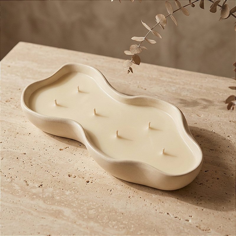 Vela Aromática em Eco-Resina 270g | Orgânico Irregular | Carla Amaro Home