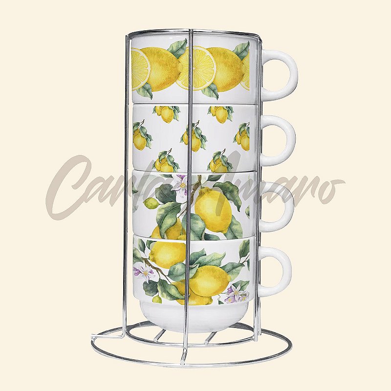 Torre de Xícaras Personalizadas | Opções com 2 ou 4 Unidades