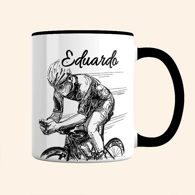 Caneca de Esportes Personalizada | Caneca de Ciclista Masculina | Linha Fitness