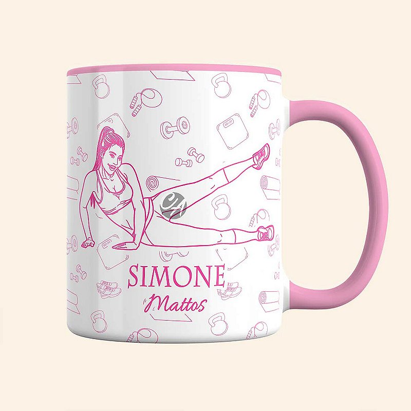 Caneca de Esportes Personalizada | Caneca de Ginástica Feminina | Linha Fitness