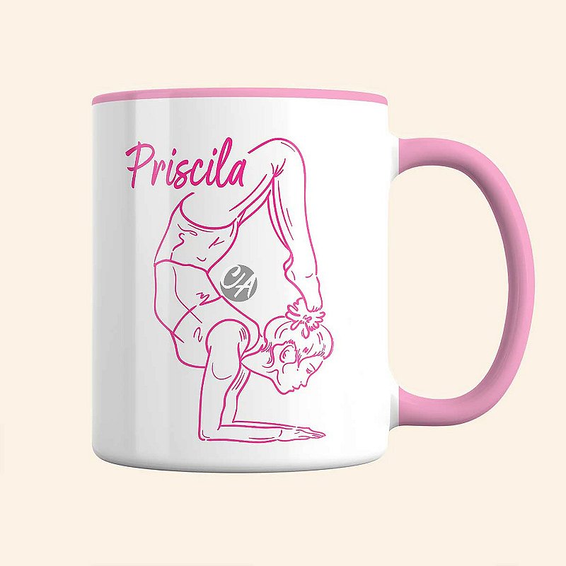 Caneca de Esportes Personalizada | Caneca de Ioga Feminina | Linha Fitness