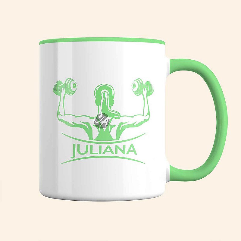 Caneca de Esportes Personalizada | Caneca de Musculação Feminina | Linha Fitness