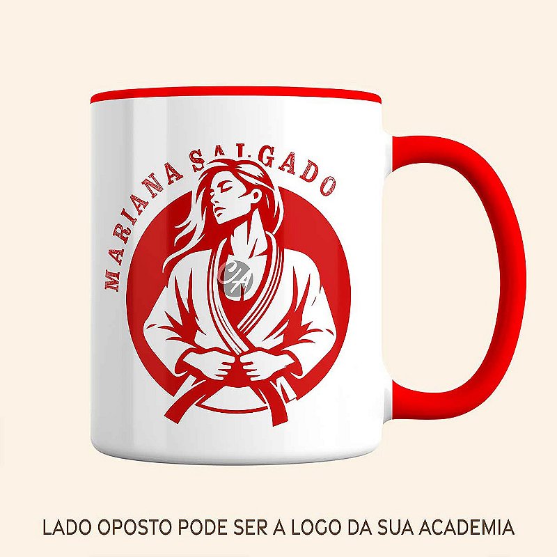 Caneca de Esportes Personalizada | Caneca de Jiu-Jitsu Feminina | Linha Fitness