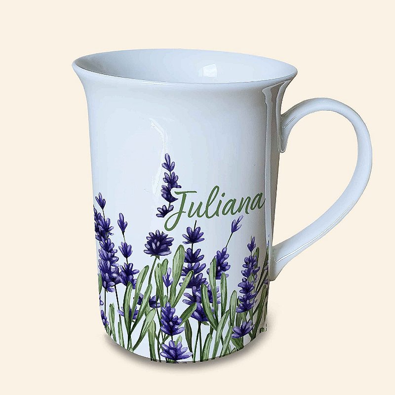 Caneca Personalizada de Porcelana | Lavanda