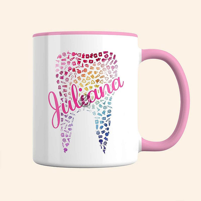 Caneca de Dentista Personalizada | Caneca de Profissões | Carla Amaro Home