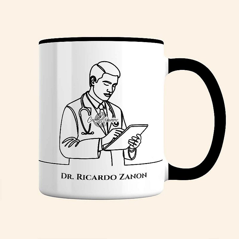 Caneca de Médico Personalizada | Caneca de Profissões | Carla Amaro Home