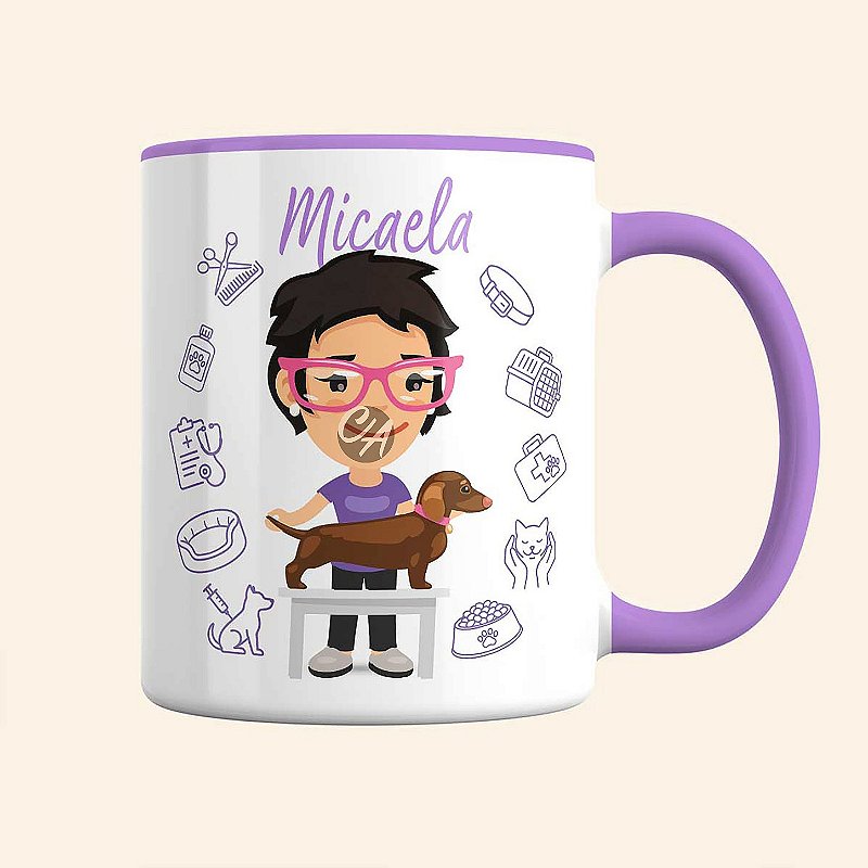 Caneca de Veterinária Personalizada | Caneca de Profissões | Carla Amaro Home