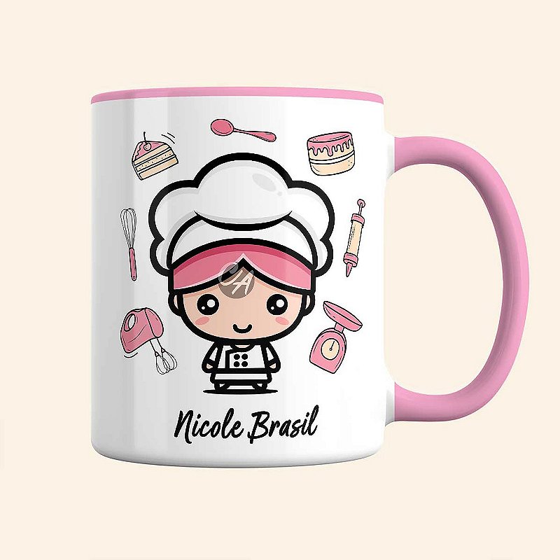 Caneca de Confeiteira Personalizada | Caneca de Profissões | Carla Amaro Home