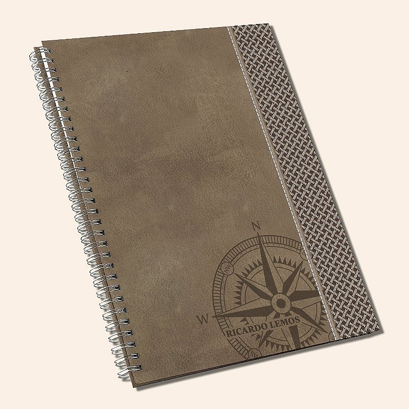 Caderno A4 Personalizado & Caderno A5 Personalizado| Capa Ecológica Texturizada | Estampas Masculinas