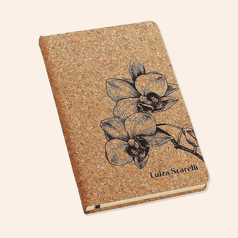 Moleskine Personalizado de Cortiça | Caderno de Bolso Personalizado de Capa Dura | Carla Amaro Home