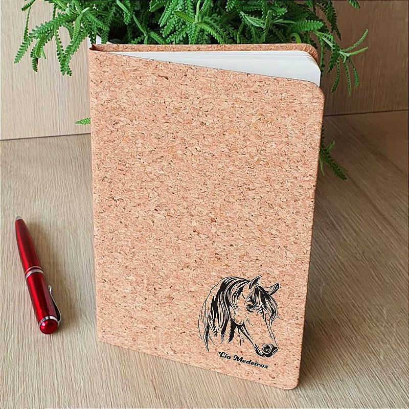 Moleskine Personalizado de Cortiça | Caderno de Bolso Personalizado de Capa Dura | Carla Amaro Home