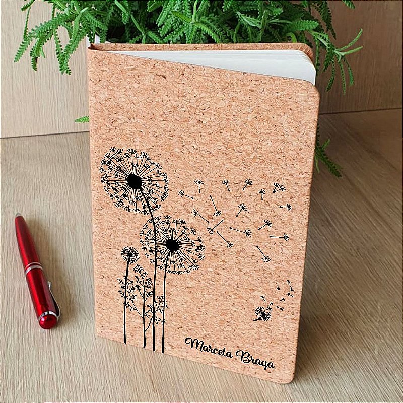 Moleskine Personalizado de Cortiça | Caderno A5 Personalizado de Capa Dura | Carla Amaro Home