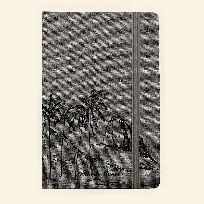 Moleskine Personalizado de Tecido | Caderno A5 Personalizado de Capa Dura | Carla Amaro Home