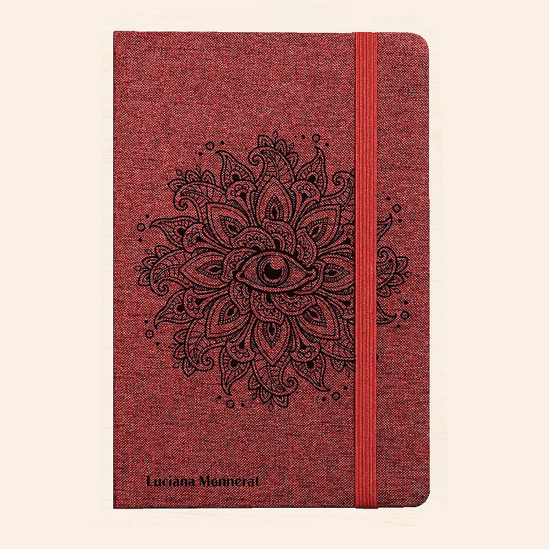 Moleskine Personalizado de Tecido | Caderno A5 Personalizado de Capa Dura | Carla Amaro Home