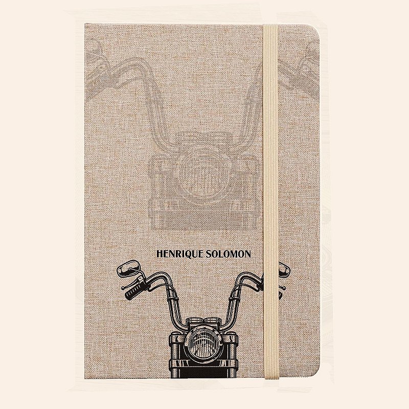 Moleskine Personalizado de Tecido | Caderno A5 Personalizado de Capa Dura | Carla Amaro Home