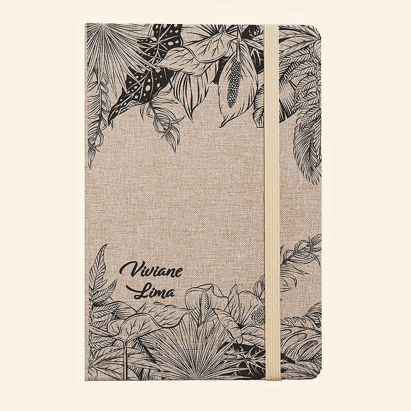 Moleskine Personalizado de Tecido | Caderno A5 Personalizado de Capa Dura | Carla Amaro Home