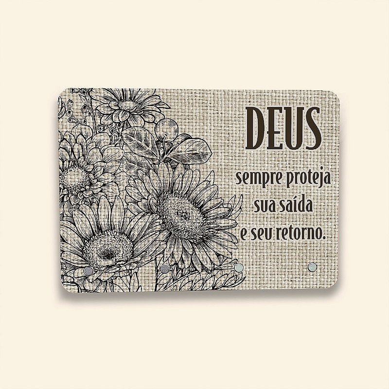 Porta-Chaves Magnético Personalizado | Deus Sempre Proteja