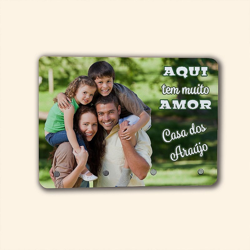 Porta-Chaves Magnético Personalizado | Porta-Facas Magnético Personalizado | O Amor Mora Aqui