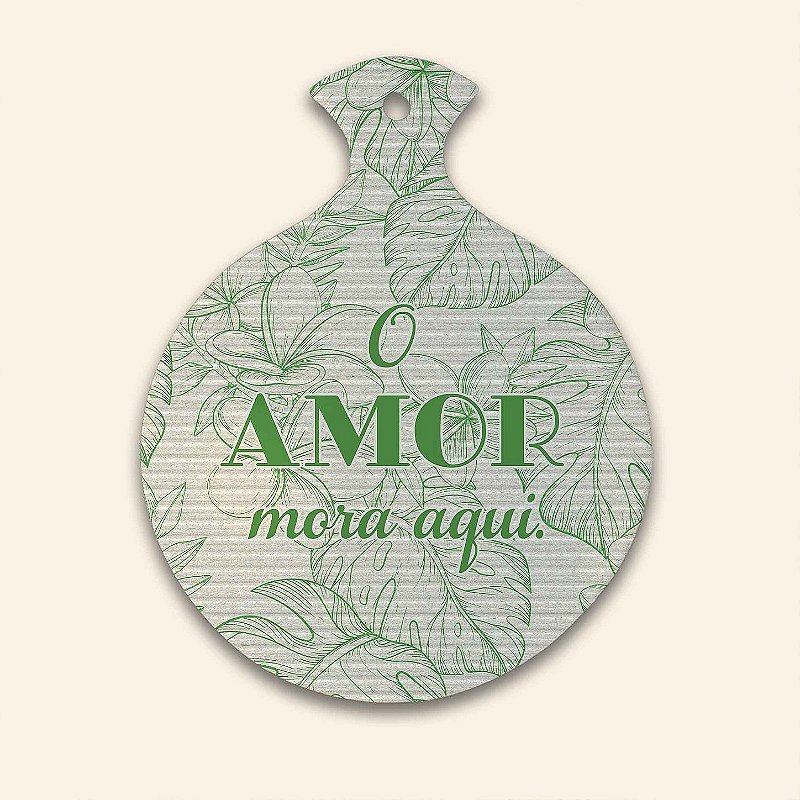 Base Térmica e Decorativa Multiuso em Cerâmica | O Amor Mora Aqui