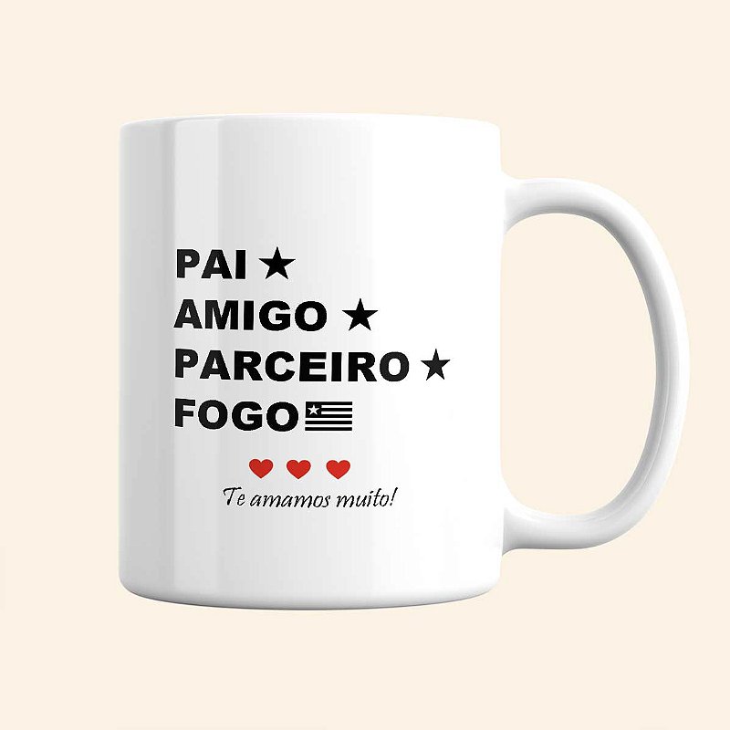 Caneca Personalizada Dia dos Pais | Caneca de Time Personalizada | Caneca do Botafogo Personalizada