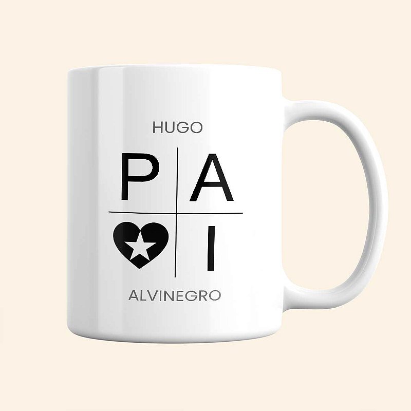 Caneca Personalizada Dia dos Pais | Caneca de Time Personalizada | Caneca do Botafogo Personalizada