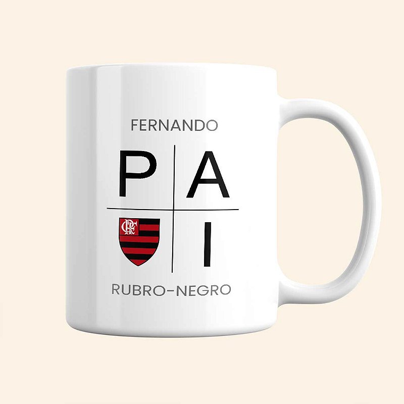 Caneca Personalizada Dia dos Pais | Caneca de Time Personalizada | Caneca do Flamengo Personalizada