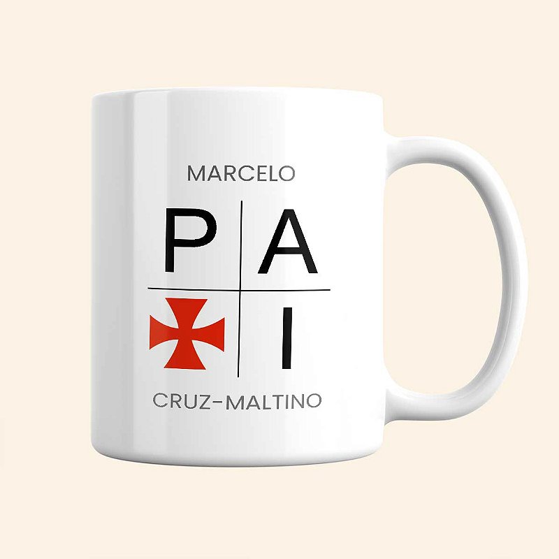 Caneca Personalizada Dia dos Pais | Caneca de Time Personalizada | Caneca do Vasco Personalizada