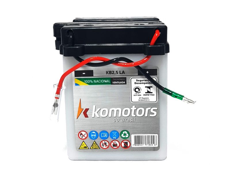 Bateria KOMOTORS KB2,5LA - APAVEL COMERCIO DE PECAS E ACESSORIOS LTDA