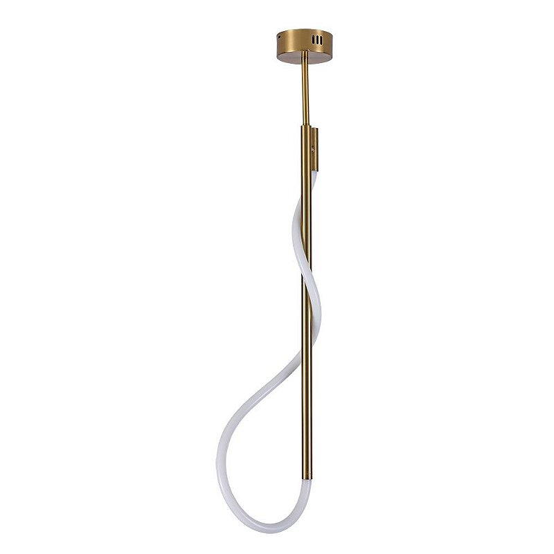 PENDENTE MANTRA DOURADO L 20CM A 120CM 1X12W 2700K 900LM OC010 Rlux 