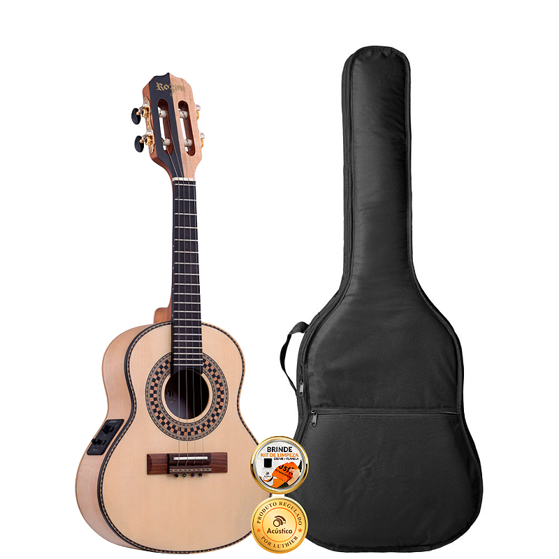 Kit Cavaco Rozini Rc17 Show Elétrico Fishman Maciço Com Capa - O