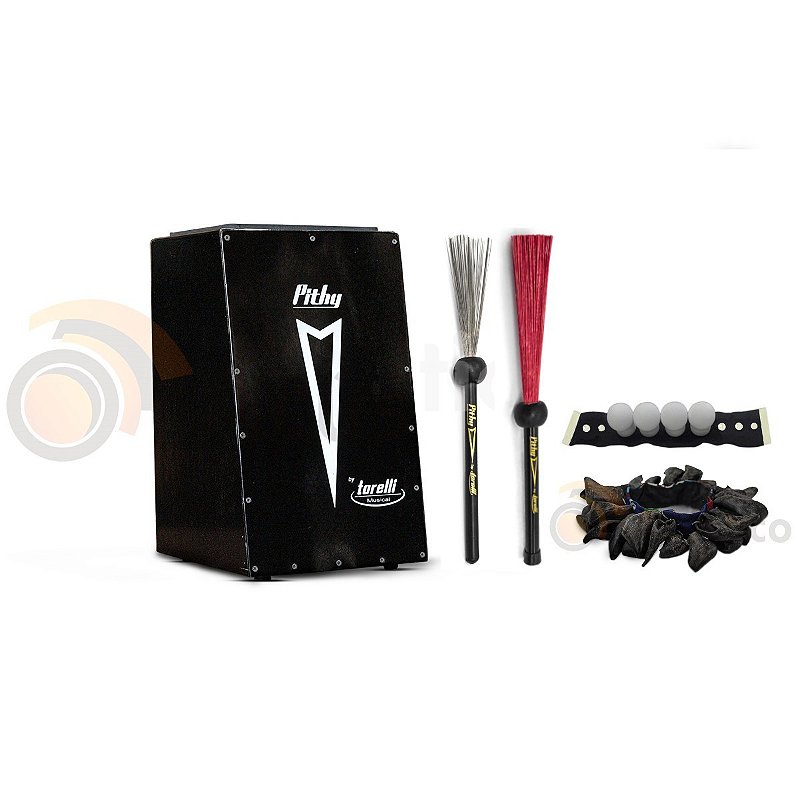 Kit Cajón Elétrico Pithy By Torelli Inclinado c/ Acessórios O