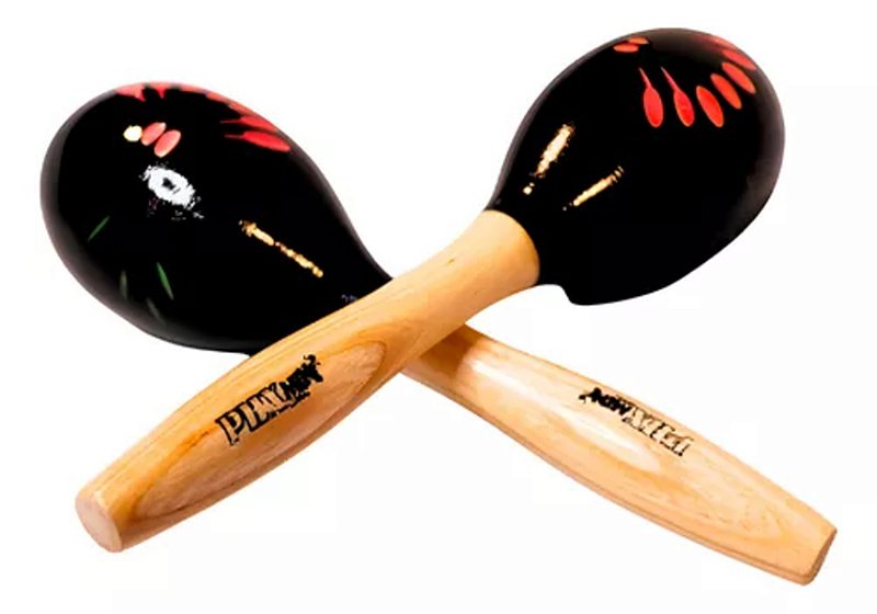 Maraca de Madeira Infantil PHX Mini – 21 cm (Par) - O Acústico