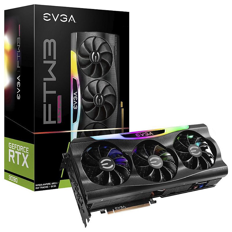 グラフィックボード・グラボ・ビデオカード EVGA GeForce RTX 3090 FTW3 Ultra Placa De Vídeo Rtx 3090 24gb FTW3 Ultra Gaming Evga Serie 30