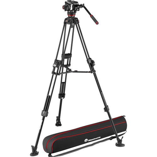 Tripé Manfrotto Mvk504xtwinfa 504x fluid head + fast twin alu
