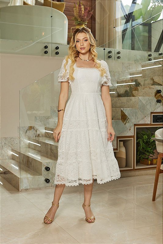 Vestido Branco Roupa Da Madrinha De Batizado Vestidos Longos Roupa