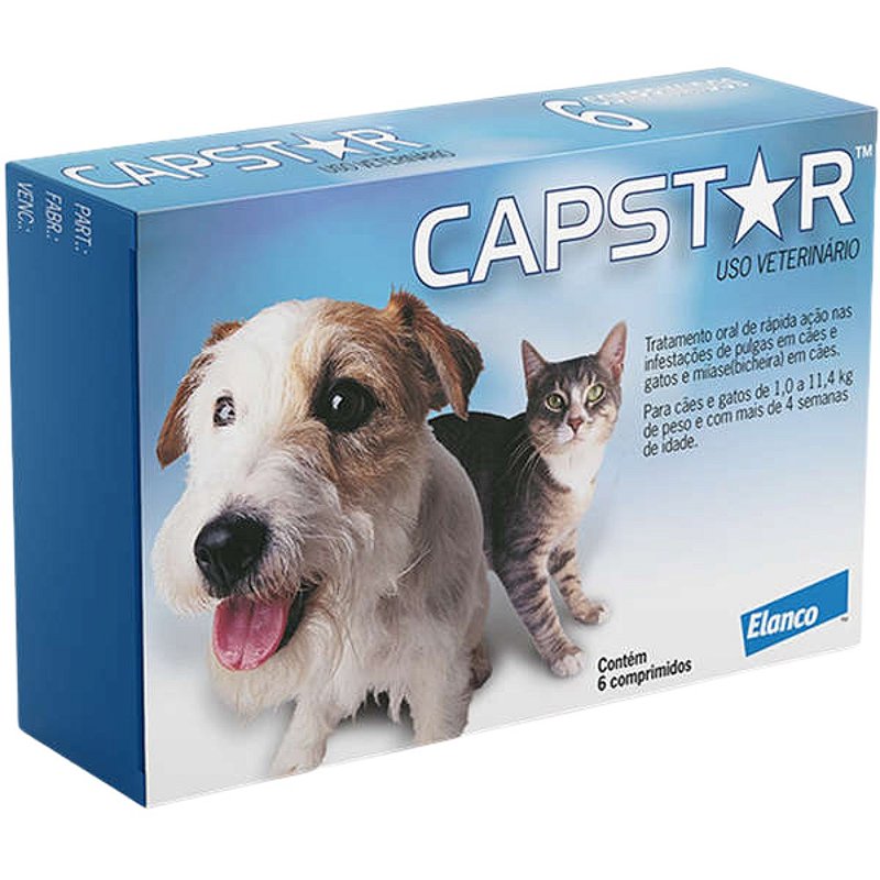 Capstar 11,4 mg Para Cães e Gatos de 1 a 11,4 Kg Loja Pet Niva