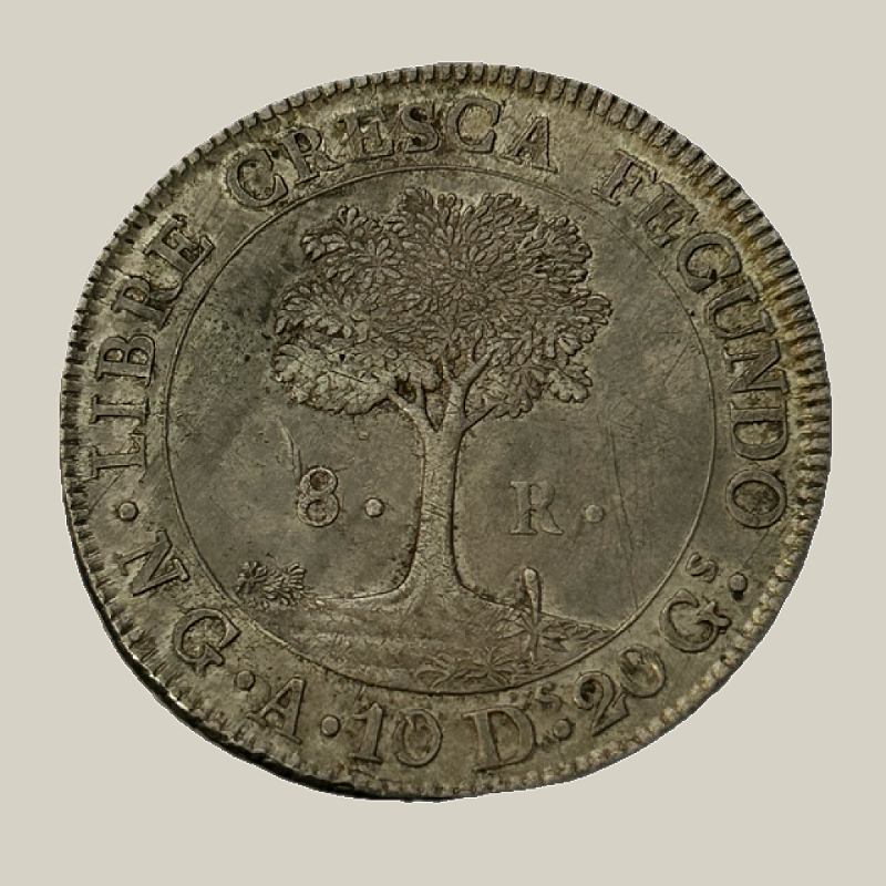 Moeda de Prata, 8 Reales, Guatemala - Ano: 1847 - Moeda & Metal