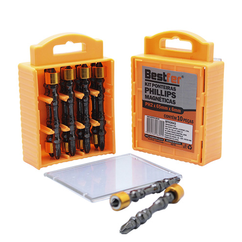 CR-BFH3043 Kit Ponteiras Philips Magneticas PH2 x 65mm x 6mm - 10