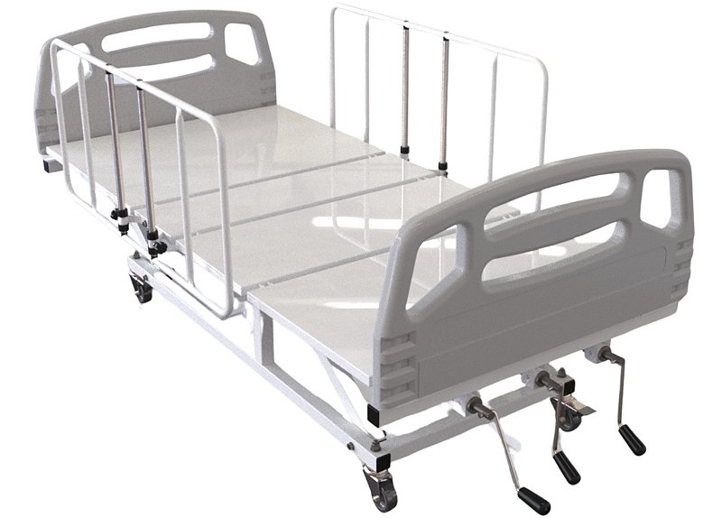 Cama Hospitalar Manual Movimentos com Elevação do Leito