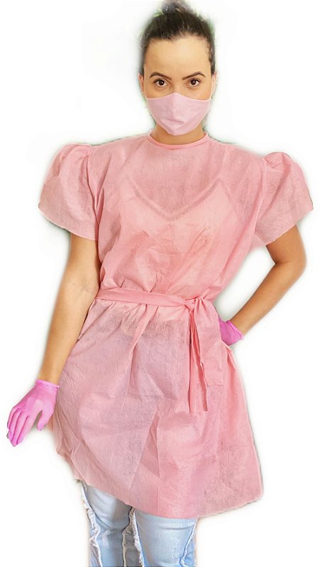 Jaleco Manga Bufante em TNT 40g - manga curta