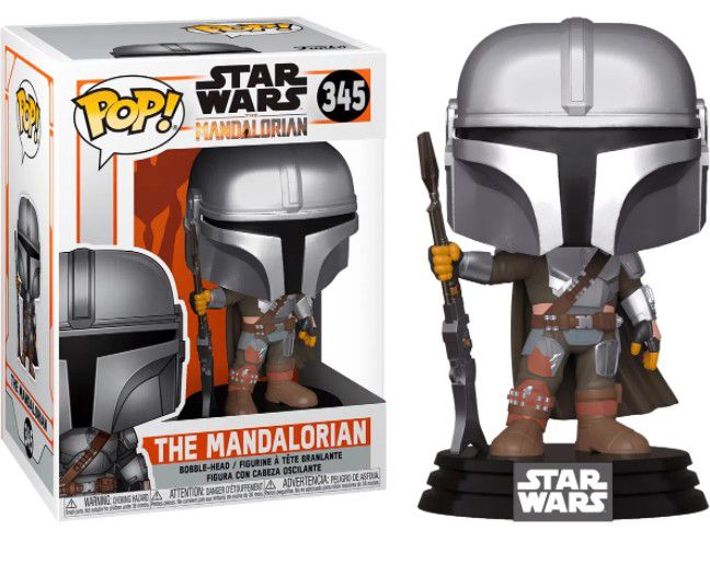 funko pop mandalorian cromado