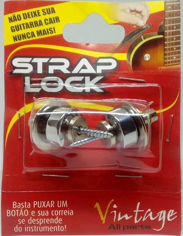Strap Lock Basso Para Correias Com Trava (Guitarra, Baixo e Violão) SL