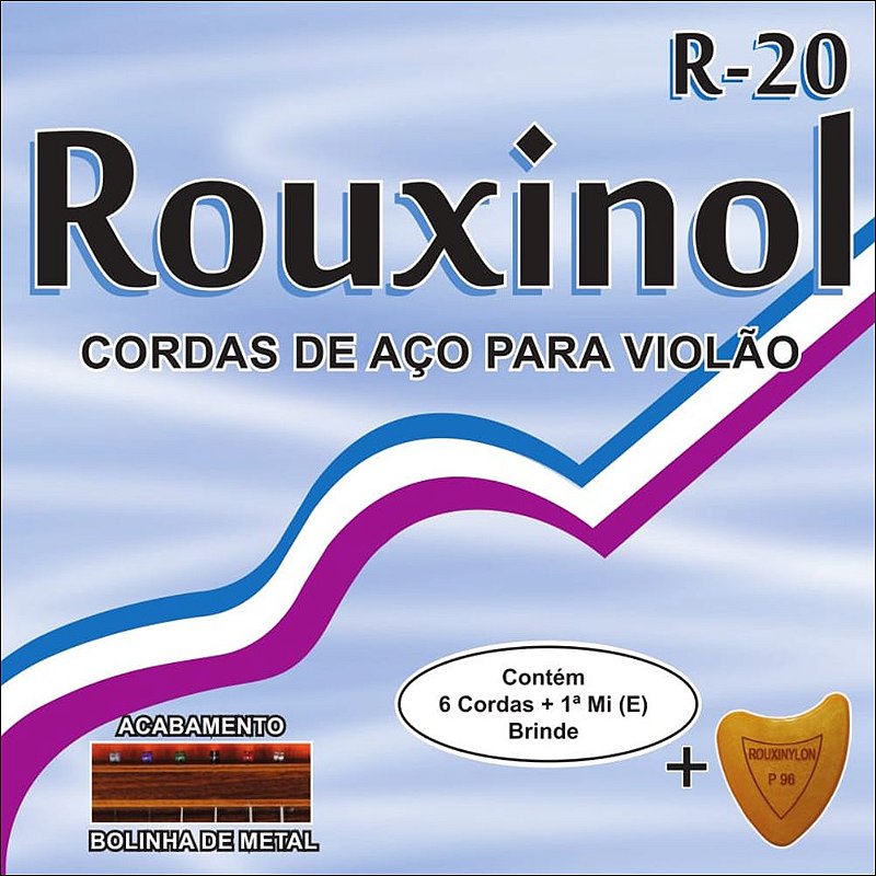 Jogo De Cordas Violão Rouxinol R50 Aço Bronze C/ Bolinha