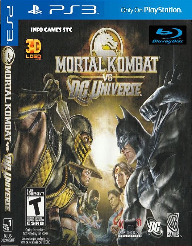 Jogo Mortal Kombat Vs Dc Universe Ps3 Playstation 3 Luta Mk
