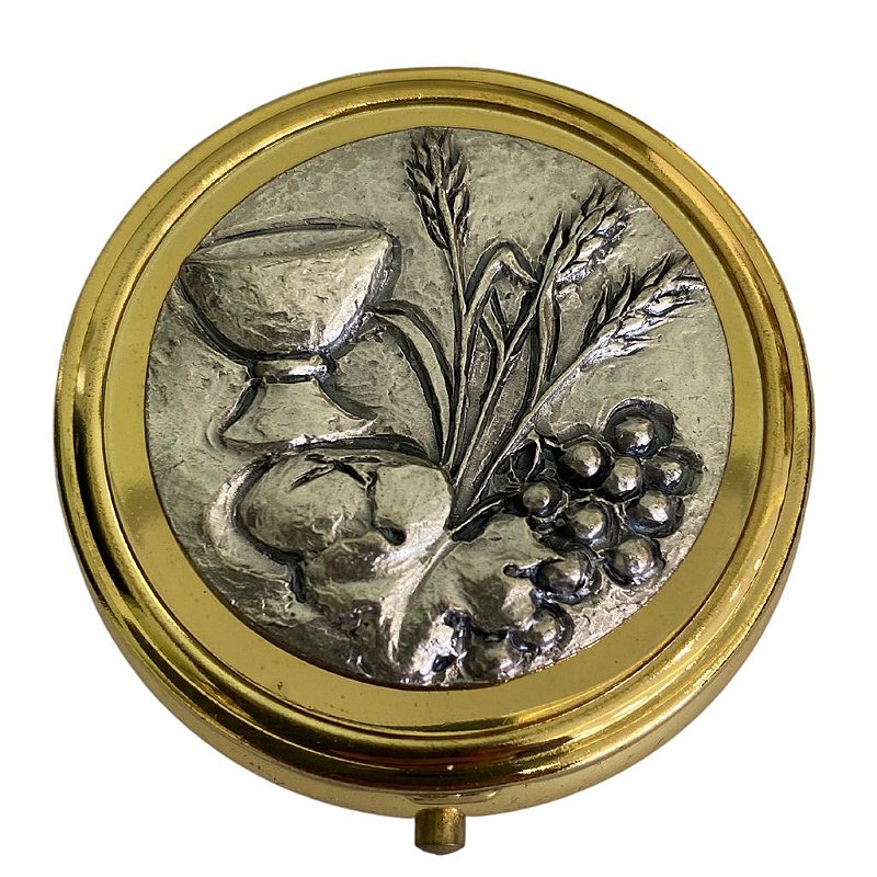 Targhetta Porta Sacro Cuore In Ottone Argentato 70 Mm - Oggetto Religioso Da Lourdes