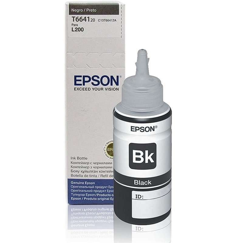Tinta Para Bulk Ink Epson L355 L210 L555 L110 L200 T664120 Black Original 70ml Toner Vale 7267