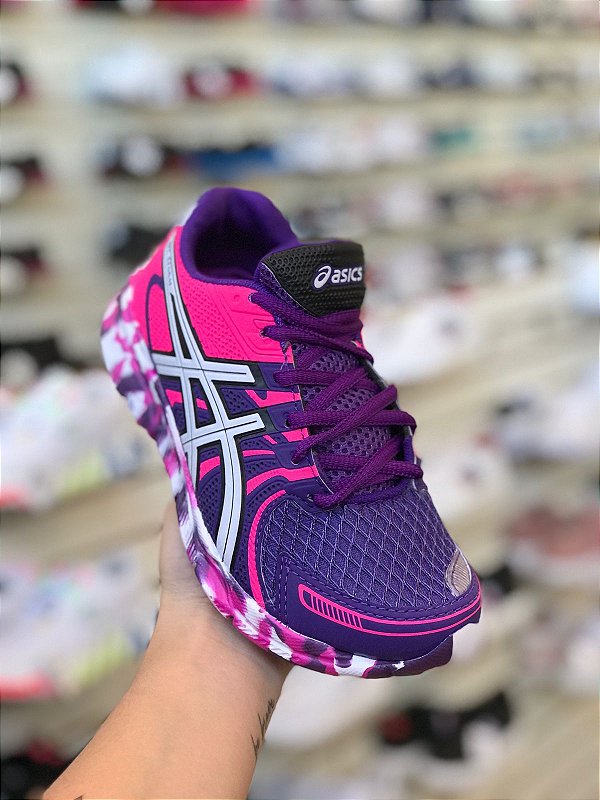 Asics Gel Sendai Roxo e Pink Moda Bras