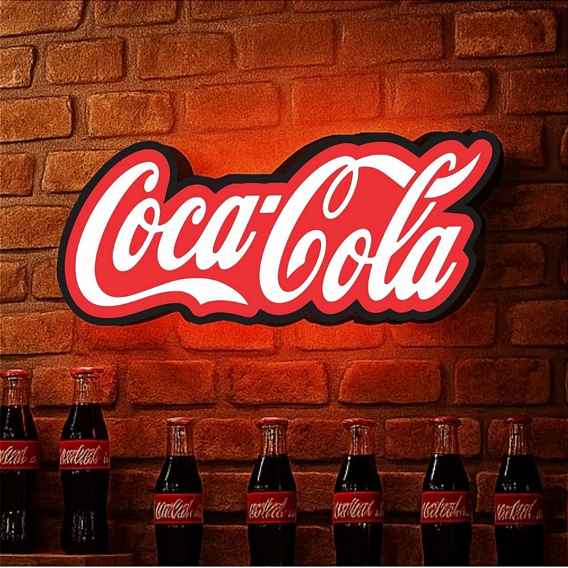 LUMINOSO COCA COLA - EU CURTO ISSO DECORATIVOS
